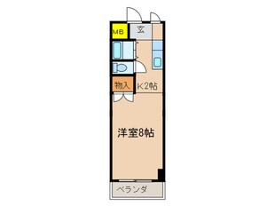 奥内阿波座駅前マンションの物件間取画像